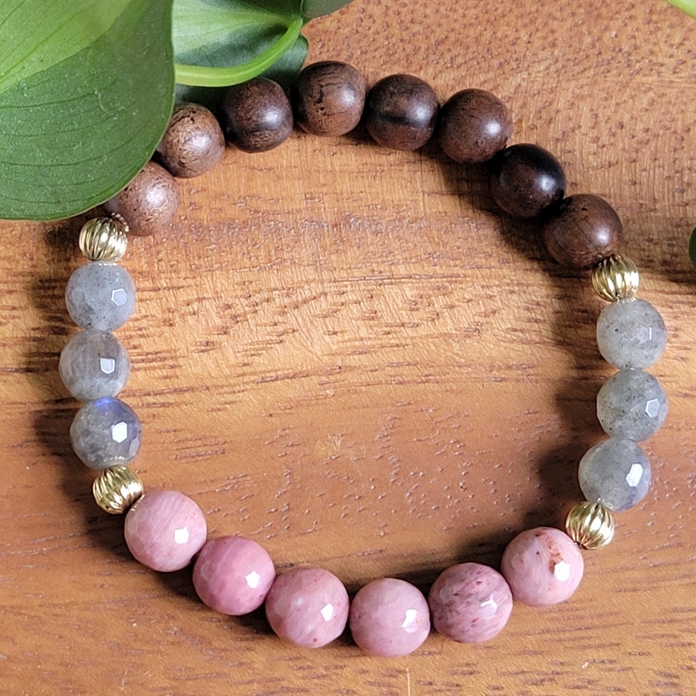 Rhodonite & Labradorite Bracelet